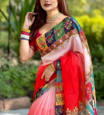 প্রিমিয়াম চান্দেরি সিল্ক শাড়ি