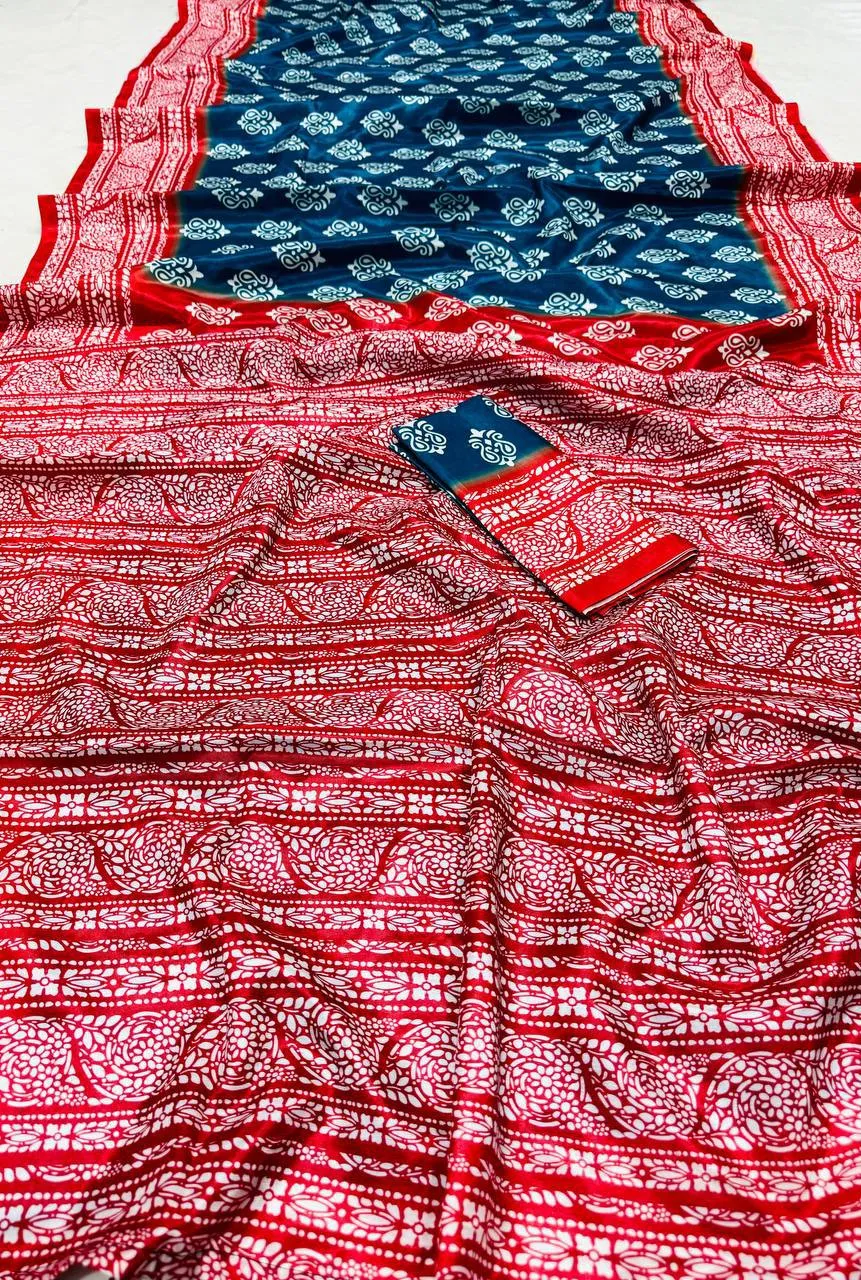 ট্রেন্ডি সানমুন সিল্ক বাটিক প্রিন্ট শাড়ি - Noor Xclusive (4)