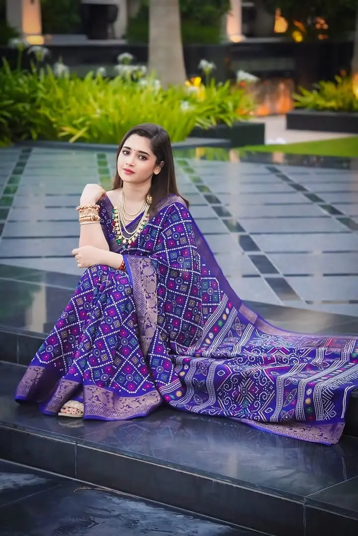 প্রিমিয়াম সফ্ট সিল্ক শাড়ী (নীল শাড়ী) - Noor Xclusive (4)