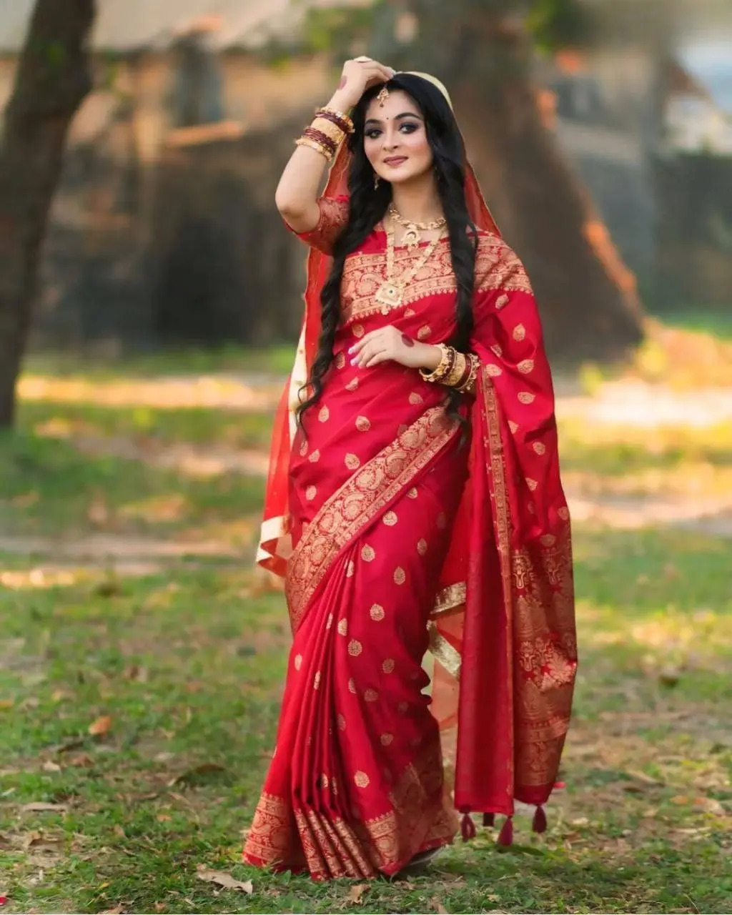 স্বর্ণলতা – অরিজিনাল প্রিমিয়াম বঁধুয়া বেনারসি শাড়ি 🌸 (2)